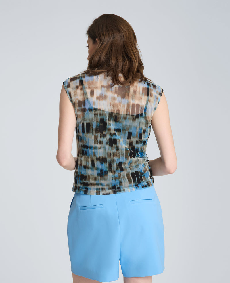Kenneth Cole - Mock Neck Tank with Interior Tank WOMENS KNITS for Women