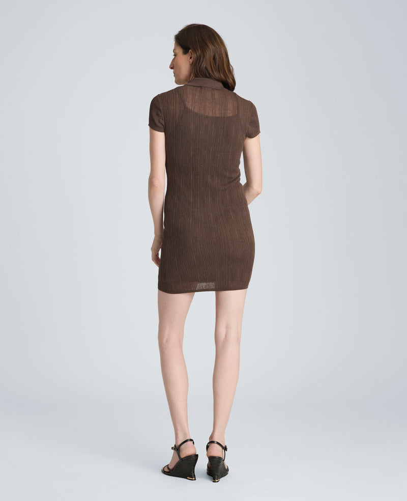 Kenneth Cole - Varigated Polo Cap Sleeve Sweater Dress WOMENS DRESS for Women