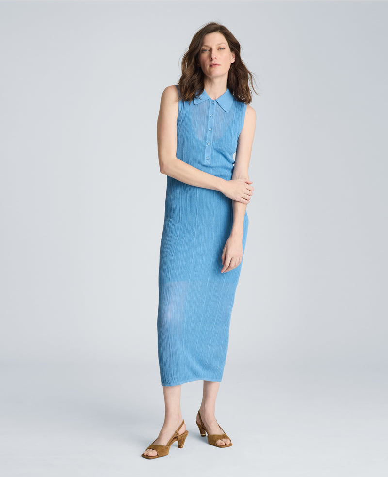 Kenneth Cole - Varigated Polo Cap Sleeve Sweater Dress WOMENS DRESS for Women