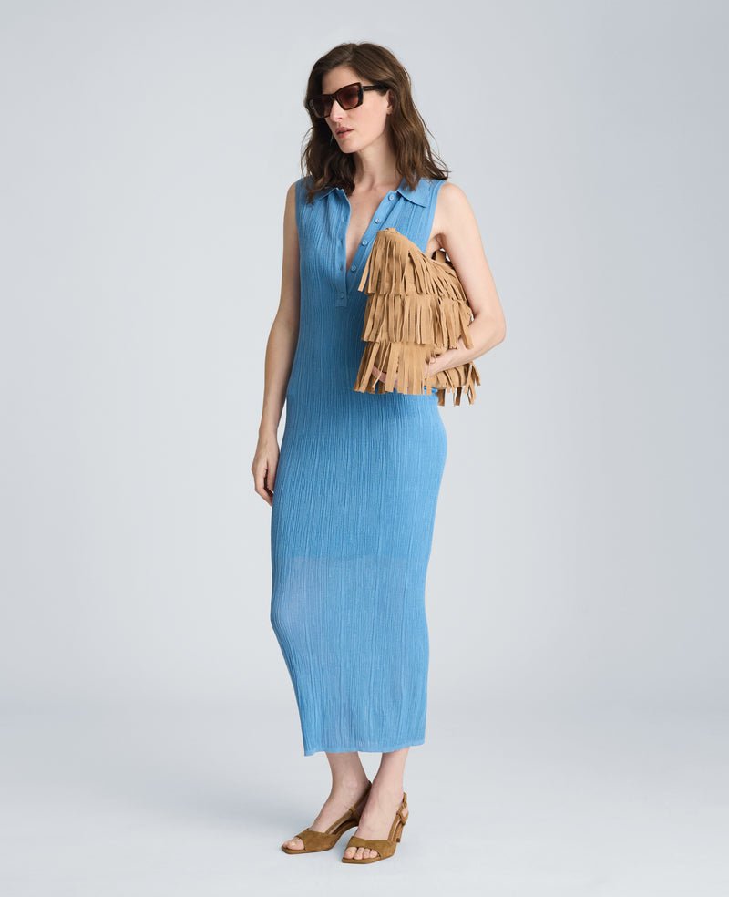 Kenneth Cole - Varigated Polo Cap Sleeve Sweater Dress WOMENS DRESS for Women