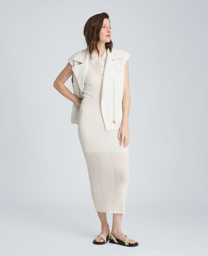 Kenneth Cole - Varigated Polo Cap Sleeve Sweater Dress WOMENS DRESS for Women