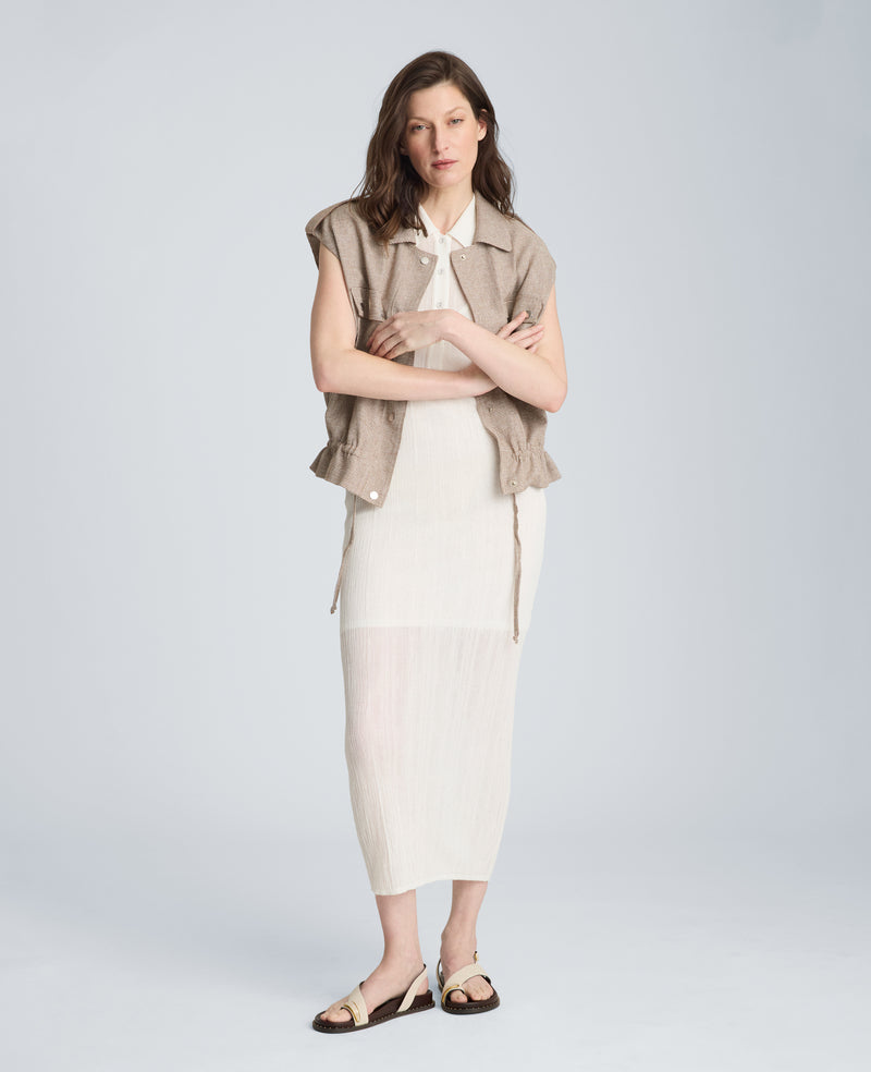 Kenneth Cole - Varigated Polo Cap Sleeve Sweater Dress WOMENS DRESS for Women