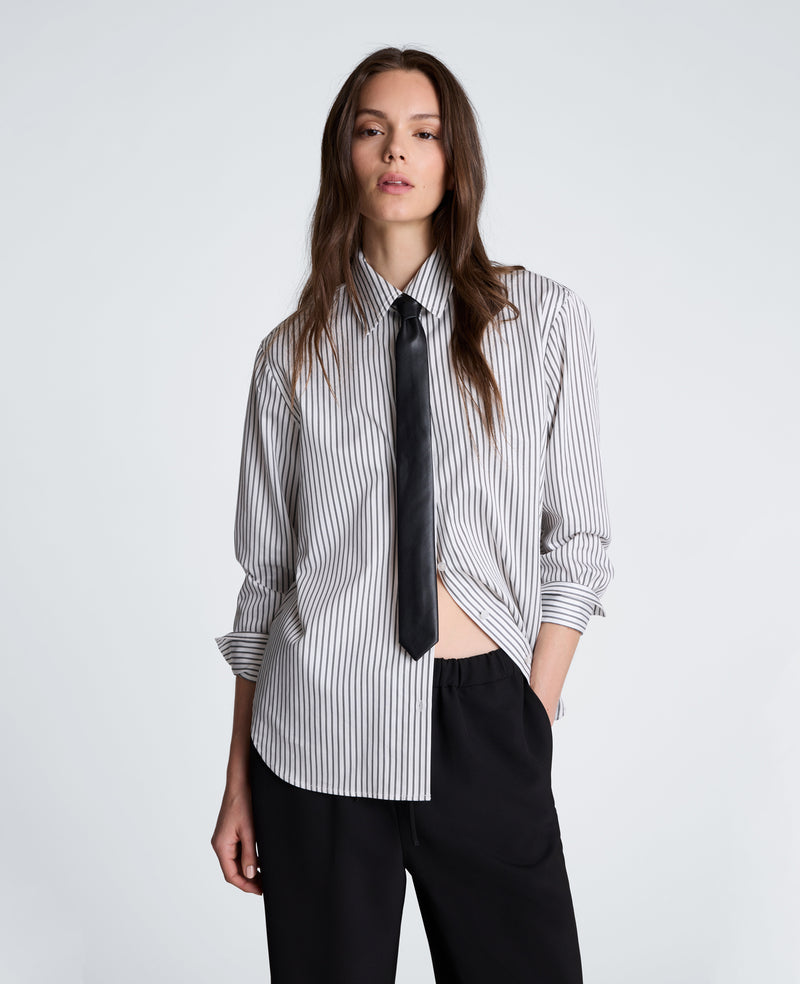 Kenneth Cole - Boyfriend Button Down Shirt with Tie WOMENS SHIRTS for Women