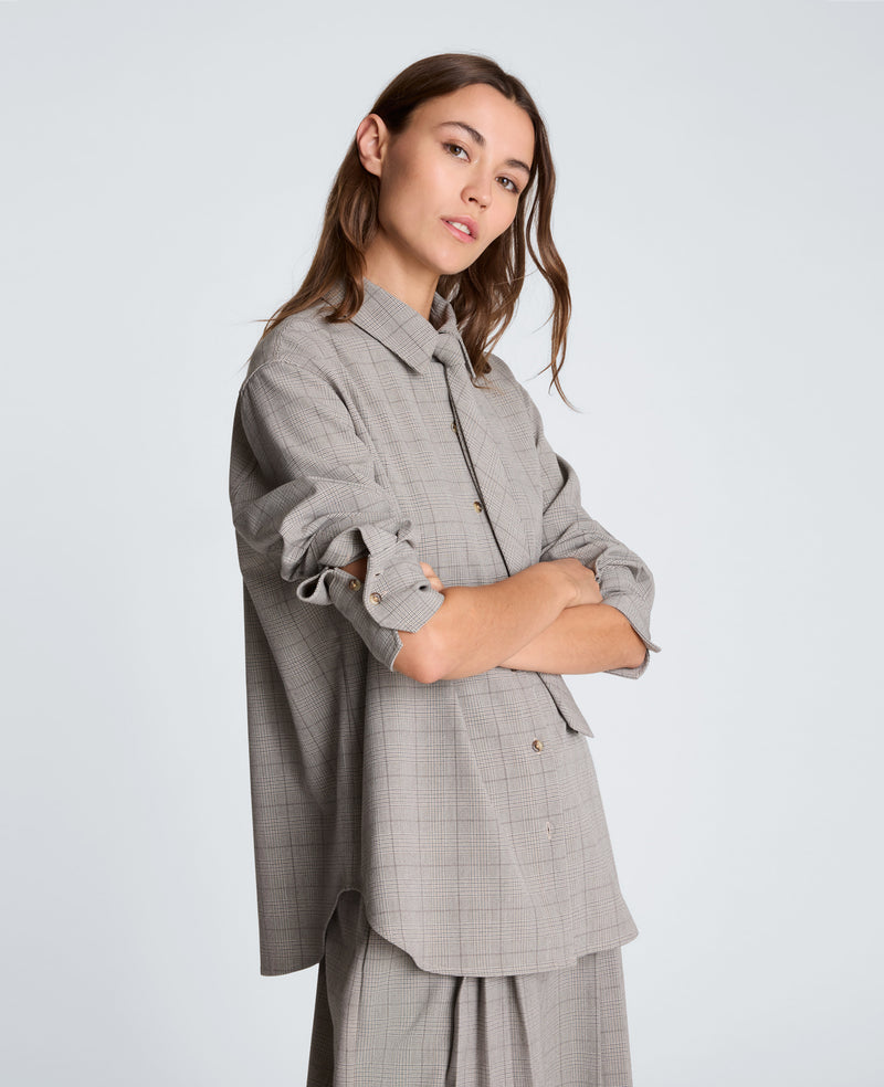Kenneth Cole - Boyfriend Button Down with Tie WOMENS SHIRTS for Women