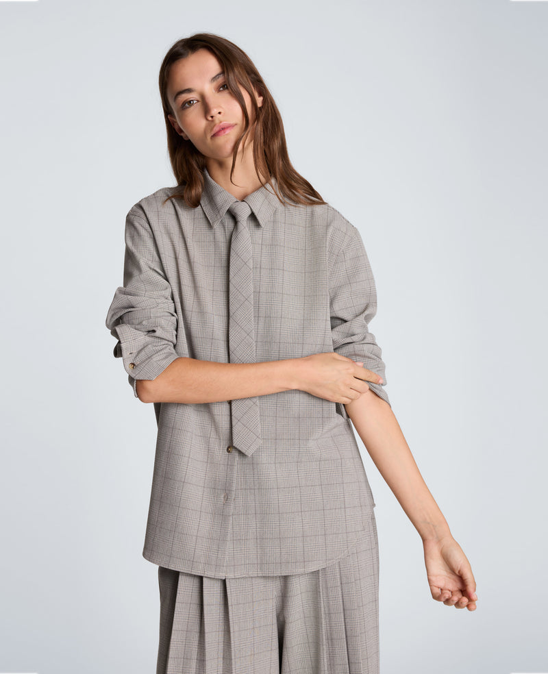 Kenneth Cole - Boyfriend Button Down with Tie WOMENS SHIRTS for Women