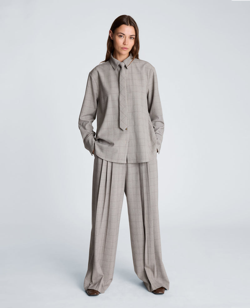 Kenneth Cole - Boyfriend Button Down with Tie WOMENS SHIRTS for Women