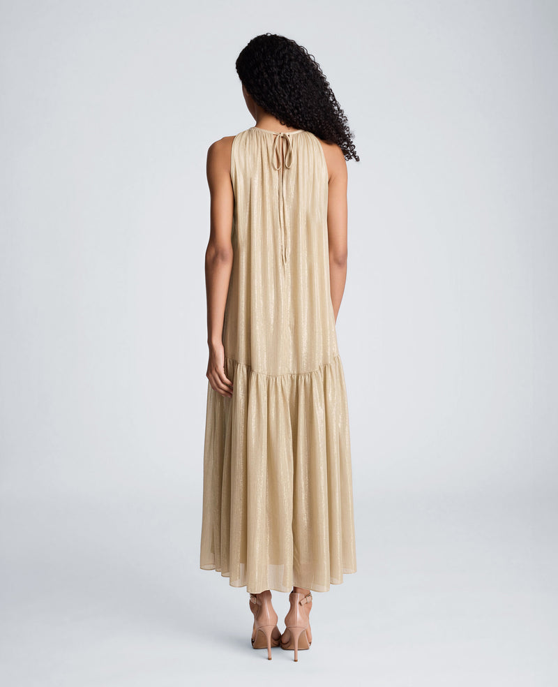 Kenneth Cole - Gathered Halter Neck Foil Maxi Dress WOMENS DRESS for Women