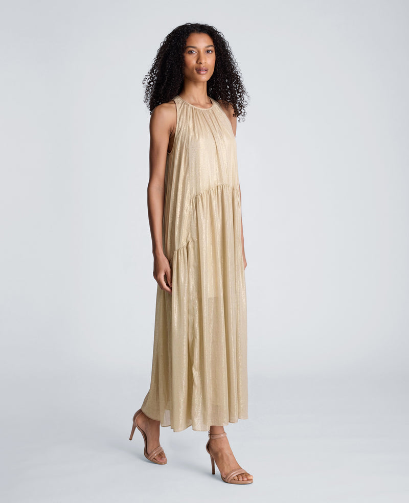 Kenneth Cole - Gathered Halter Neck Foil Maxi Dress WOMENS DRESS for Women