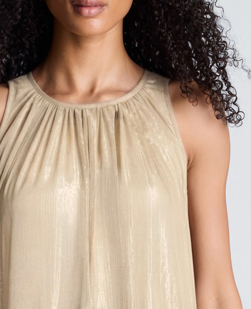 Kenneth Cole - Gathered Halter Neck Foil Maxi Dress WOMENS DRESS for Women