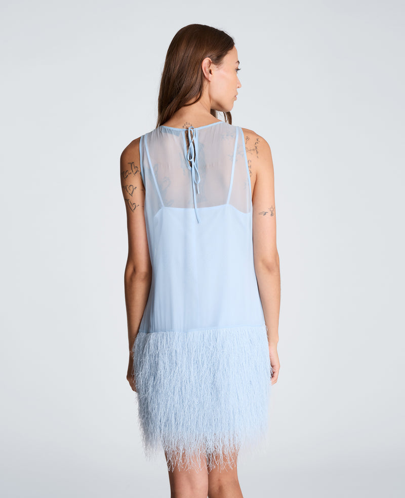 Kenneth Cole - Fringed Fur Mini Dress WOMENS DRESS for Women