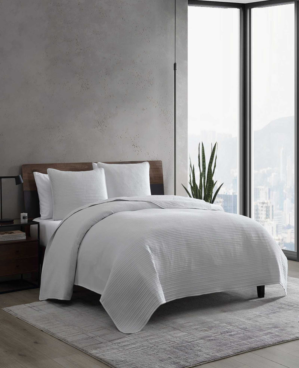Kenneth Cole - Washed Channel Quilt Set Bedding 