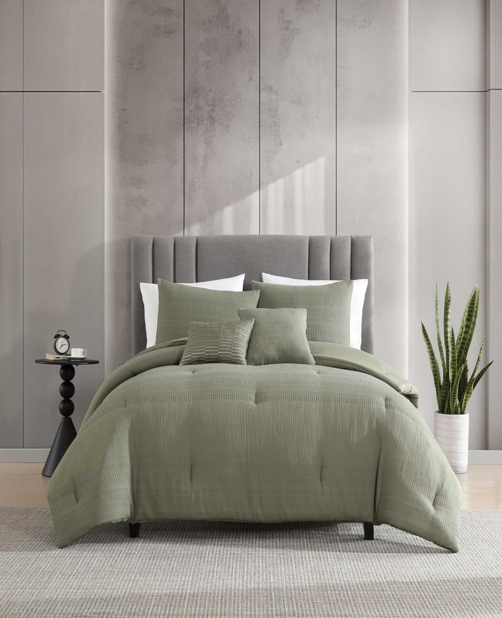 Kenneth Cole - Variegated Waffle Comforter Set Bedding 