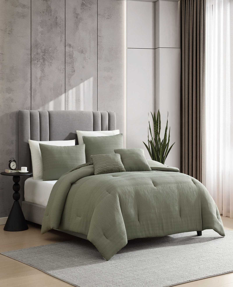 Kenneth Cole - Variegated Waffle Comforter Set Bedding