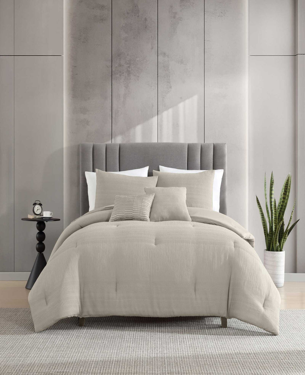 Kenneth Cole - Variegated Waffle Comforter Set Bedding 