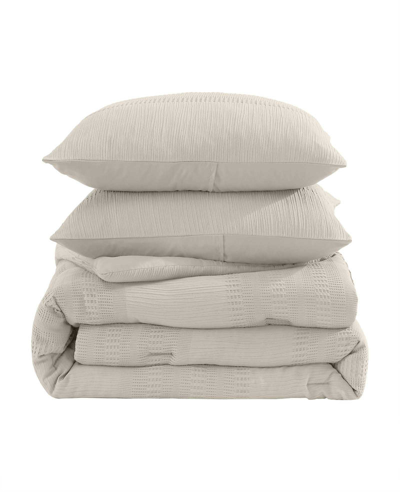 Kenneth Cole - Variegated Waffle Comforter Set Bedding