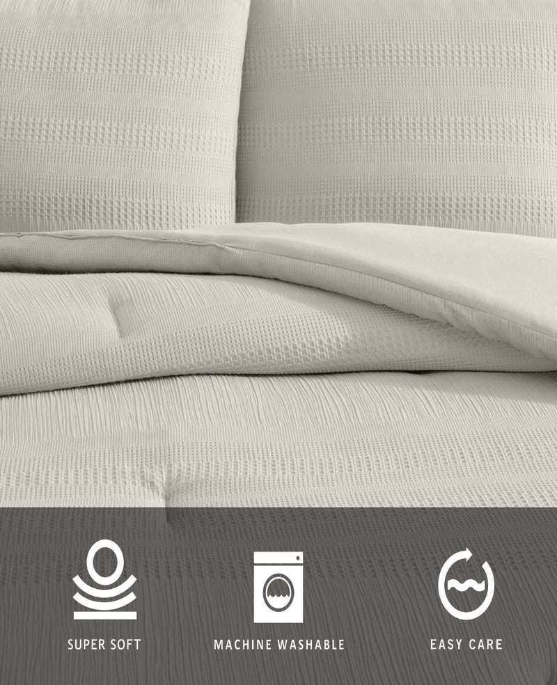 Kenneth Cole - Variegated Waffle Comforter Set Bedding
