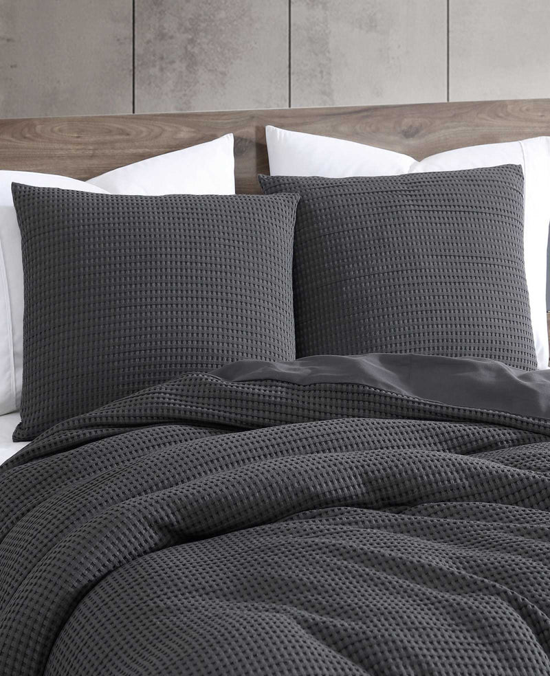 Kenneth Cole - Solid Waffle Duvet Set Bedding