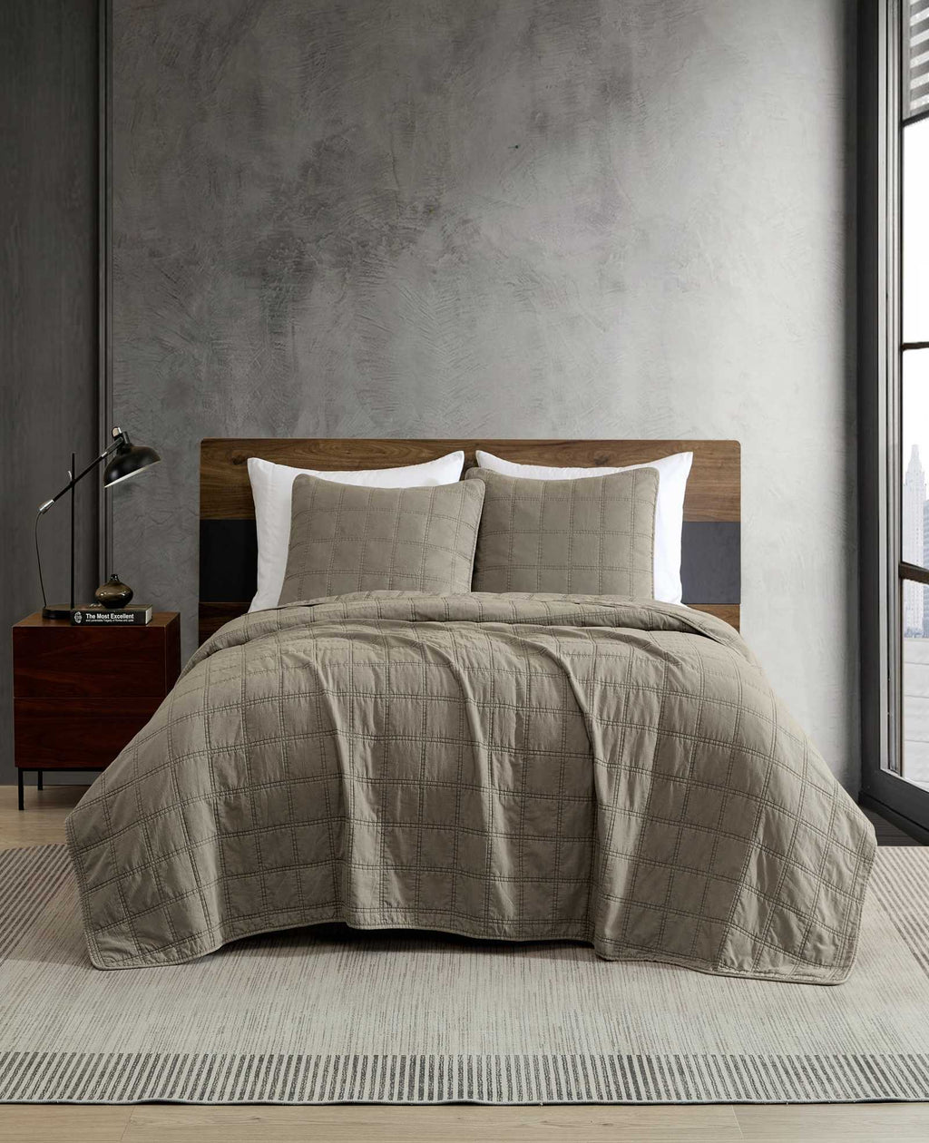 Kenneth Cole - Stonewashed Quilt Set Bedding 