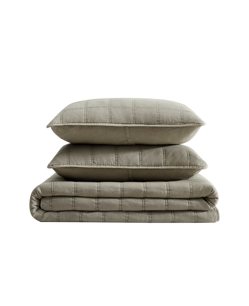 Kenneth Cole - Stonewashed Quilt Set Bedding