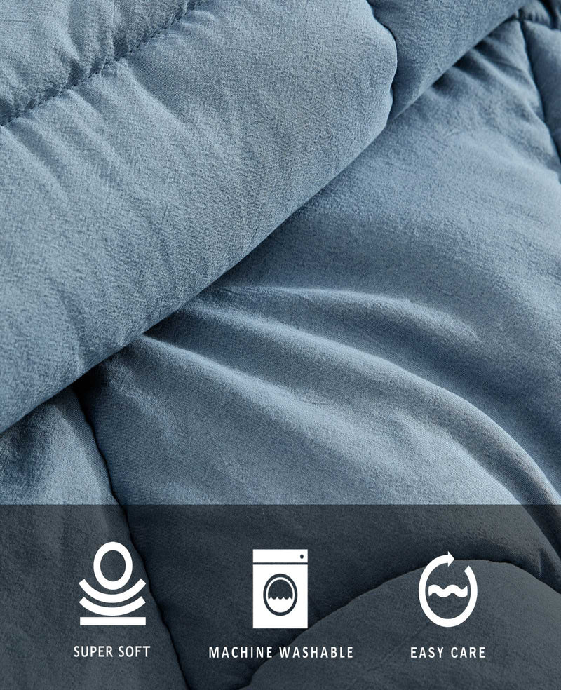 Kenneth Cole - Stonewashed Solid Comforter Set Bedding