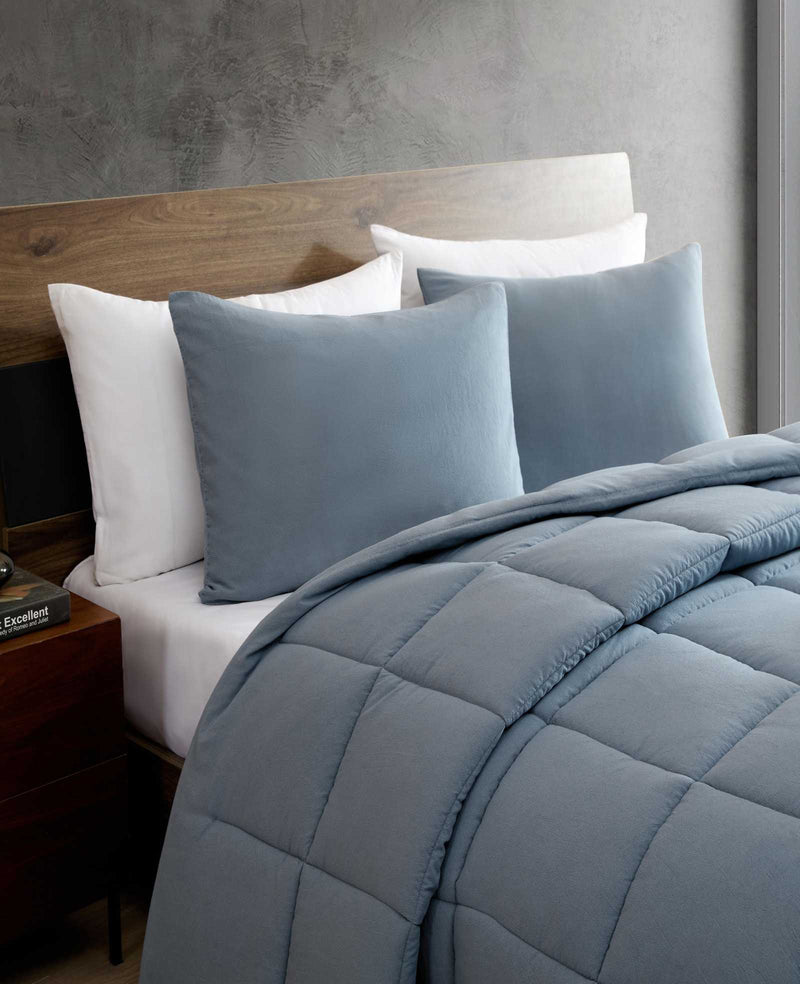 Kenneth Cole - Stonewashed Solid Comforter Set Bedding