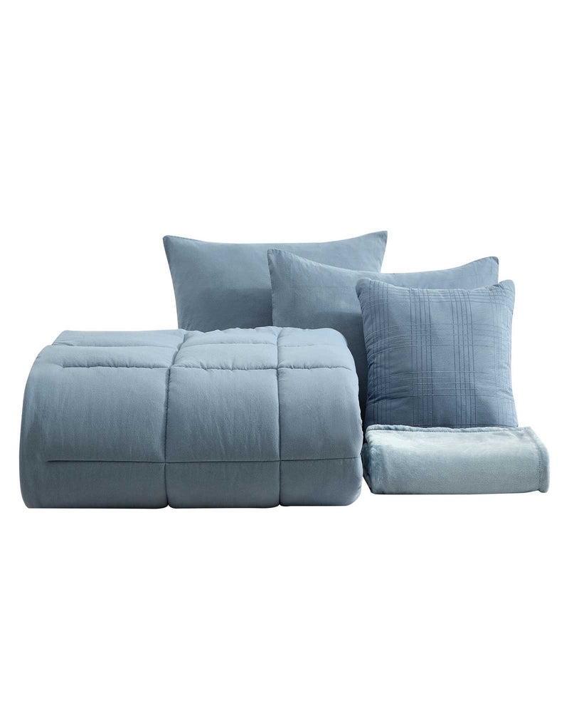 Kenneth Cole - Stonewashed Solid Comforter Set Bedding