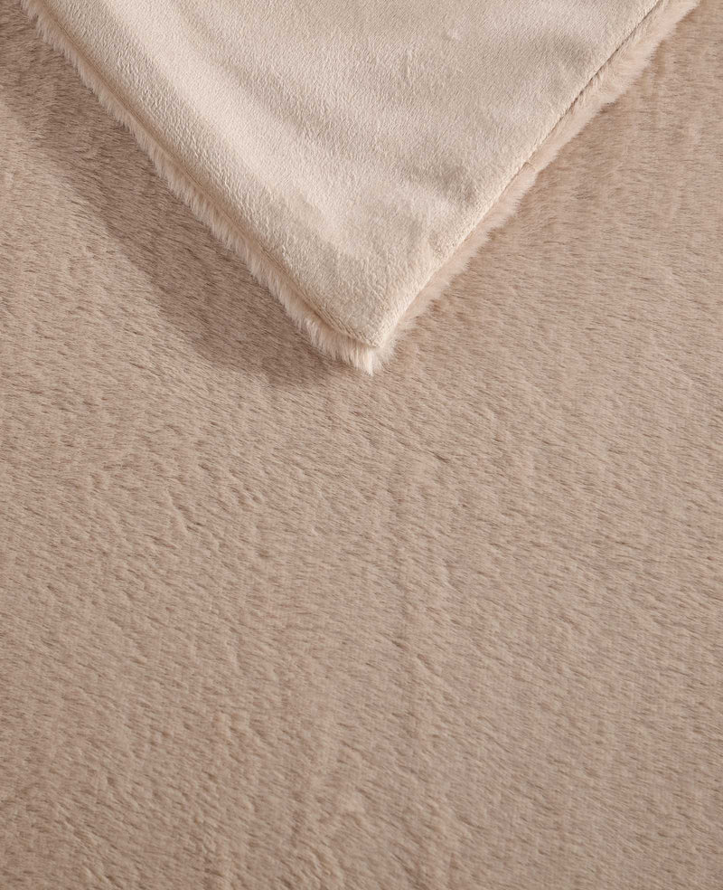 Kenneth Cole - Faux Fur Solid Throw Blanket Bedding
