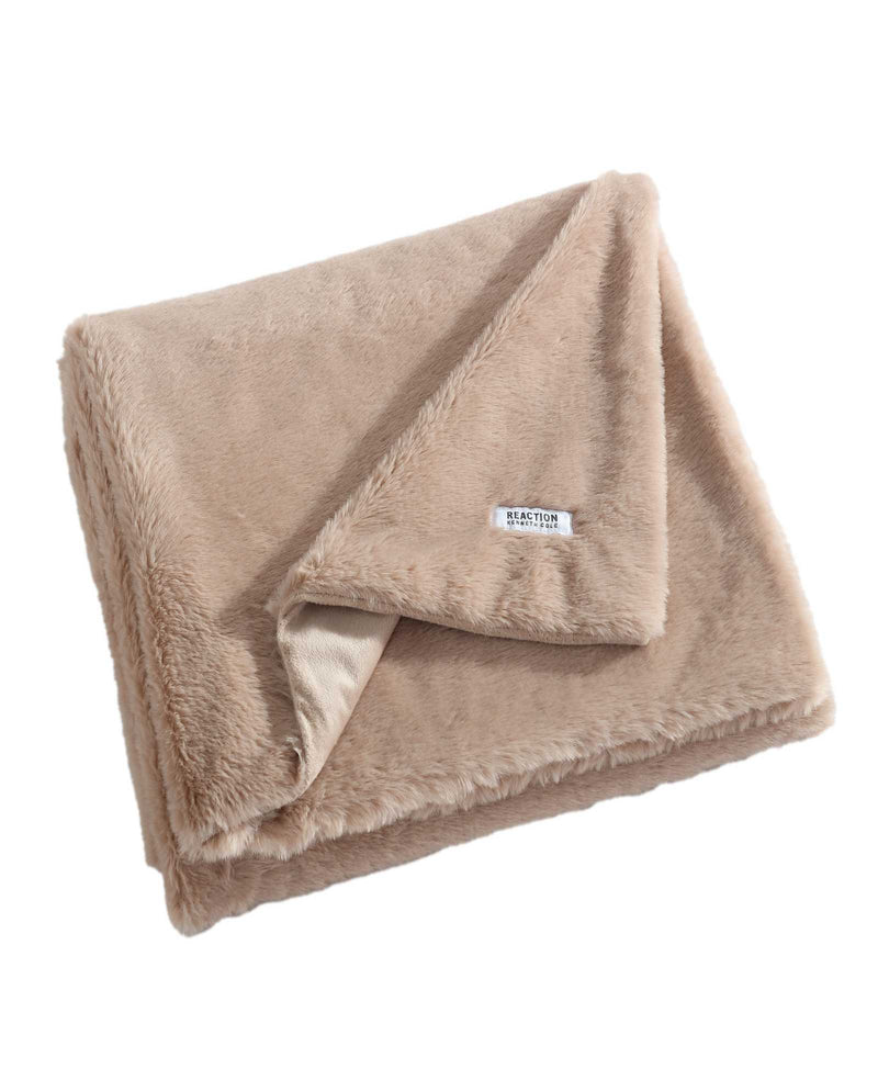 Kenneth Cole - Faux Fur Solid Throw Blanket Bedding