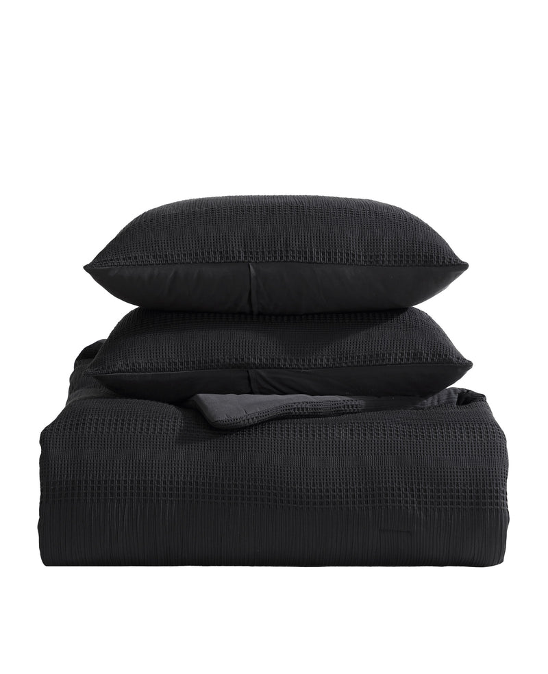 Kenneth Cole - Variegated Waffle Comforter Set Bedding