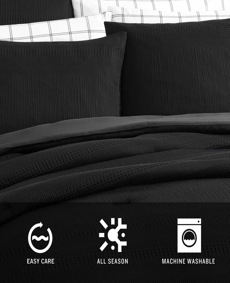Kenneth Cole - Variegated Waffle Comforter Set Bedding
