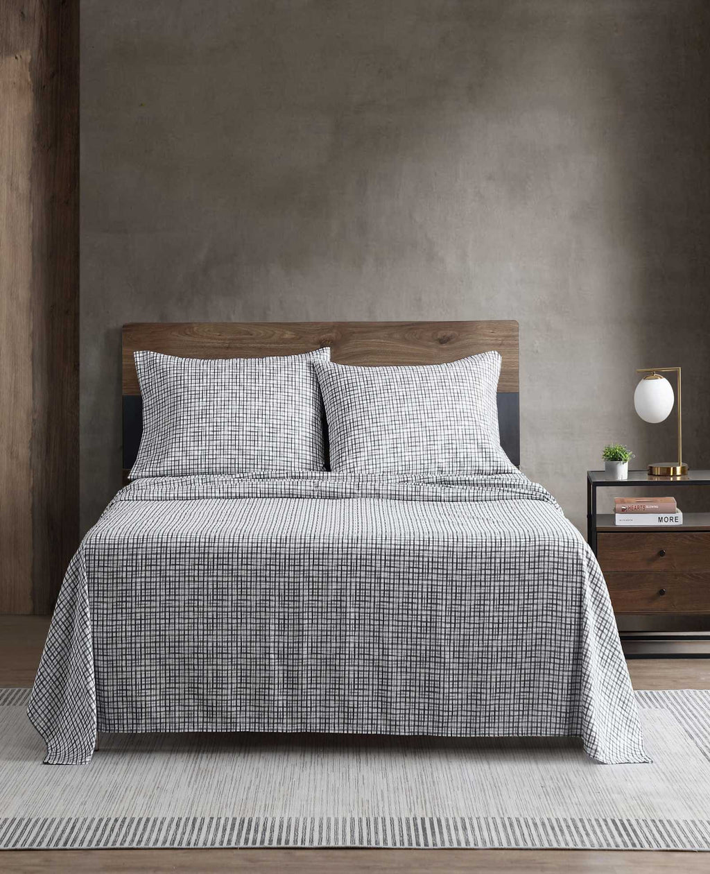 Kenneth Cole - Sketchy Check Sheet Set Bedding 