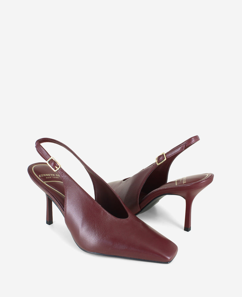 Kenneth Cole - Aerial Leather Slingback Heel WOMENS HEELS for Women