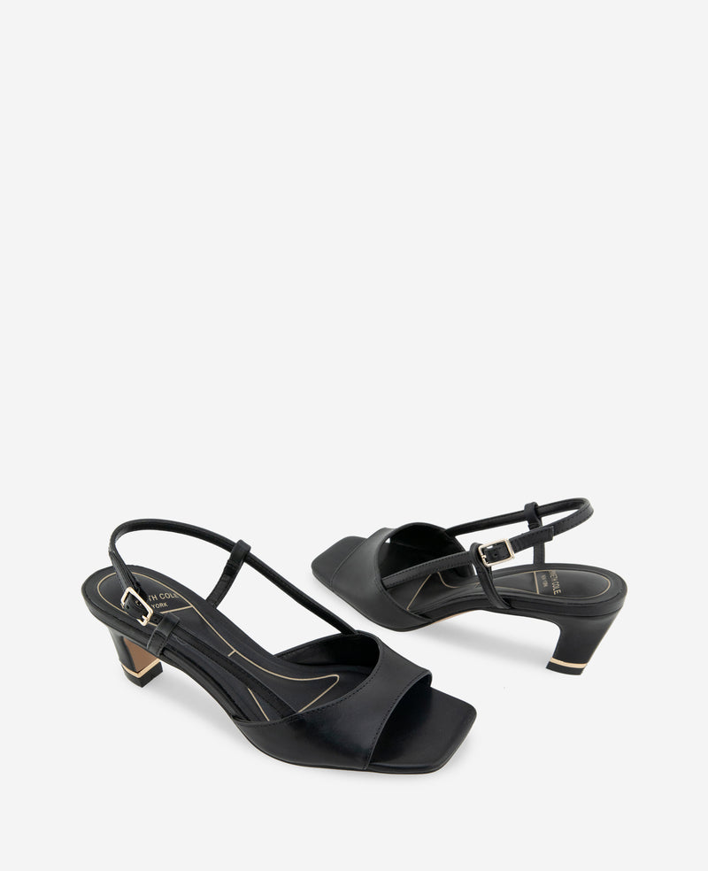 Kenneth Cole - Anna Leather Open Toe Slingback Sandal WOMENS HEELS for Women