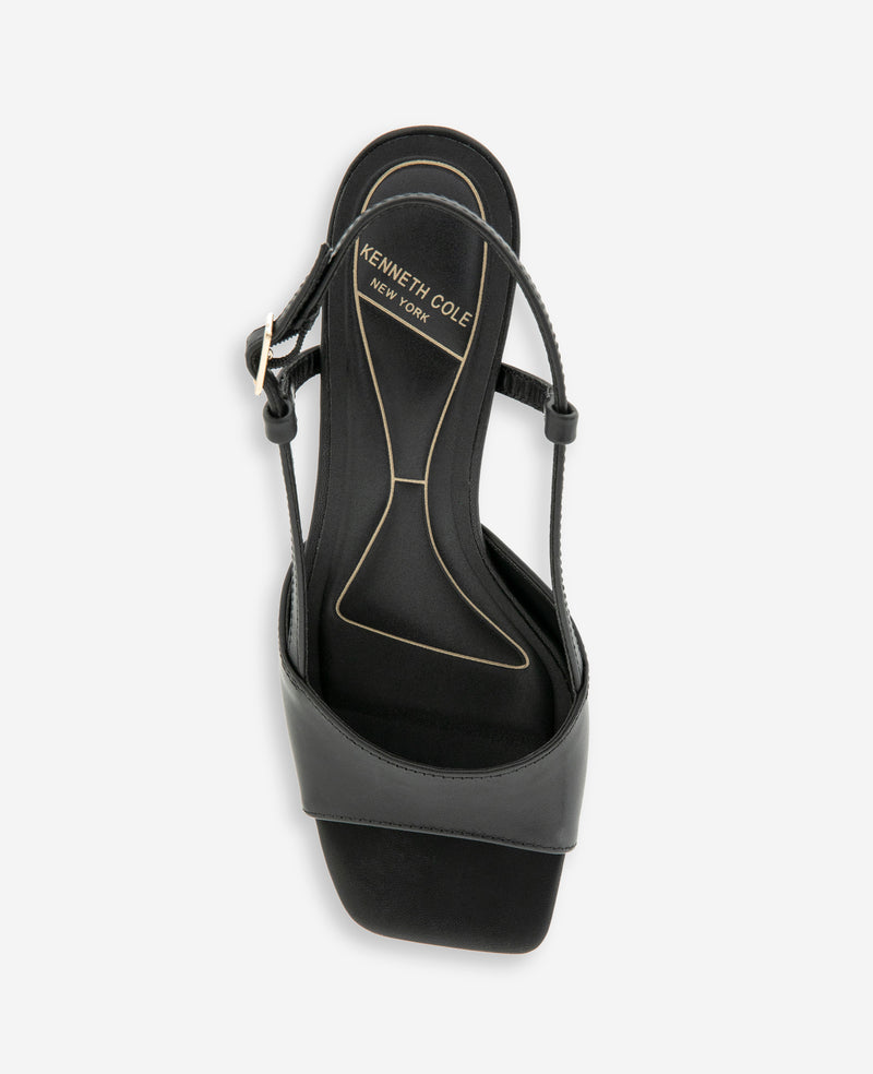 Kenneth Cole - Anna Leather Open Toe Slingback Sandal WOMENS HEELS for Women