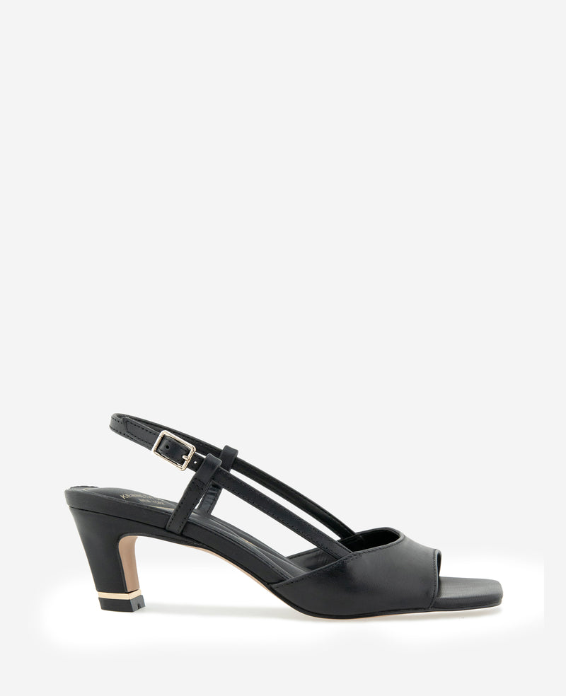 Kenneth Cole - Anna Leather Open Toe Slingback Sandal WOMENS HEELS for Women