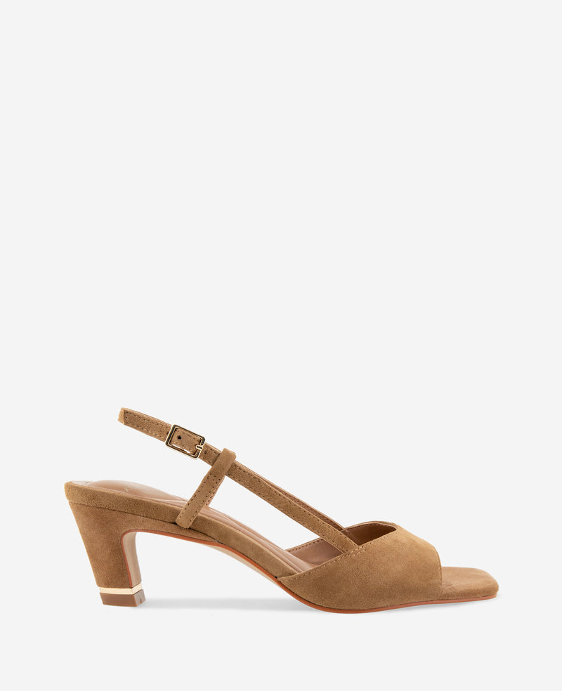 Kenneth Cole - Anna Suede Open Toe Slingback Sandal WOMENS HEELS for Women