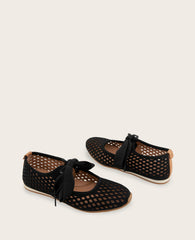 GENTLE SOULS - Annalise Perforated Nubuck Ribbon Tie Ballet Sneaker