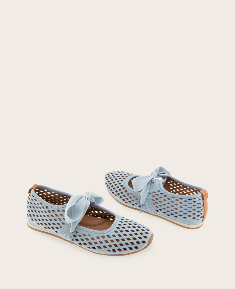 Kenneth Cole - GENTLE SOULS - Annalise Perforated Suede Ribbon Tie Ballet Sneaker WOMENS ATHLEISURE for Women