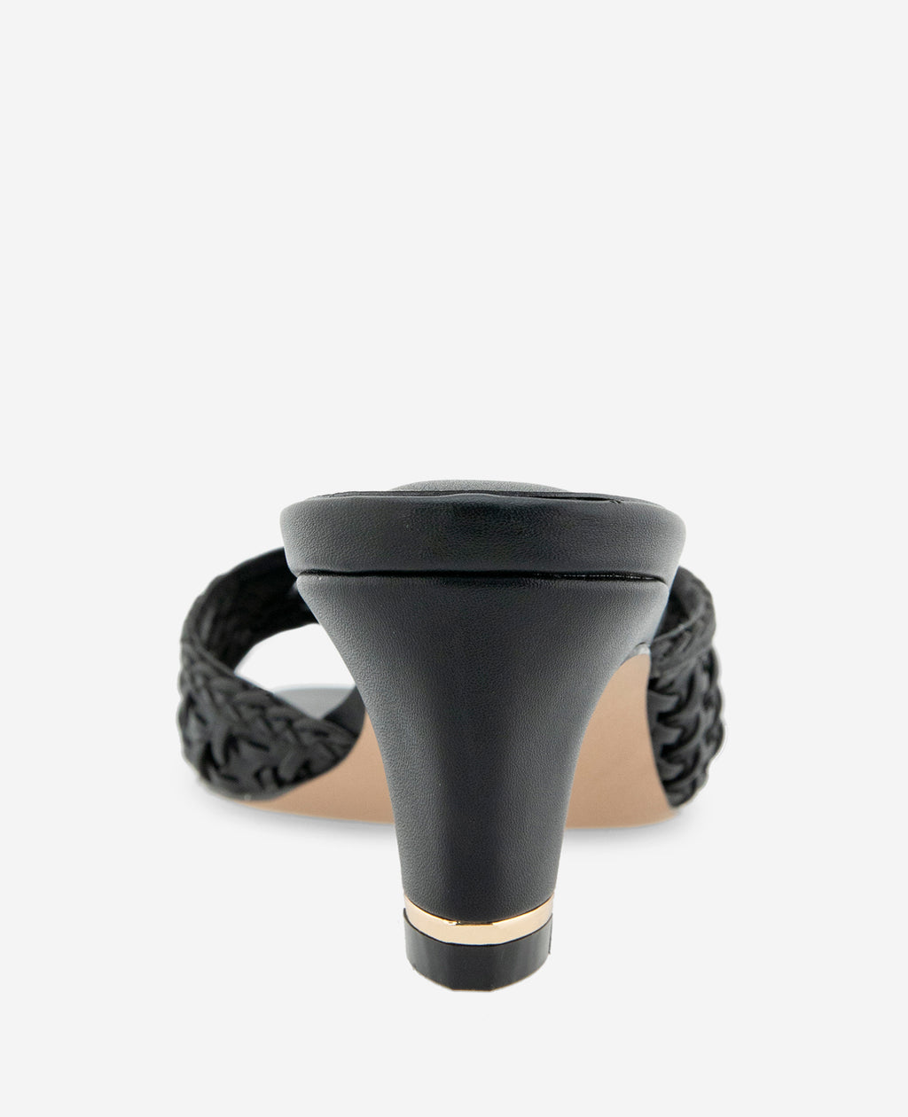 Arita Woven Leather Open Toe Heel