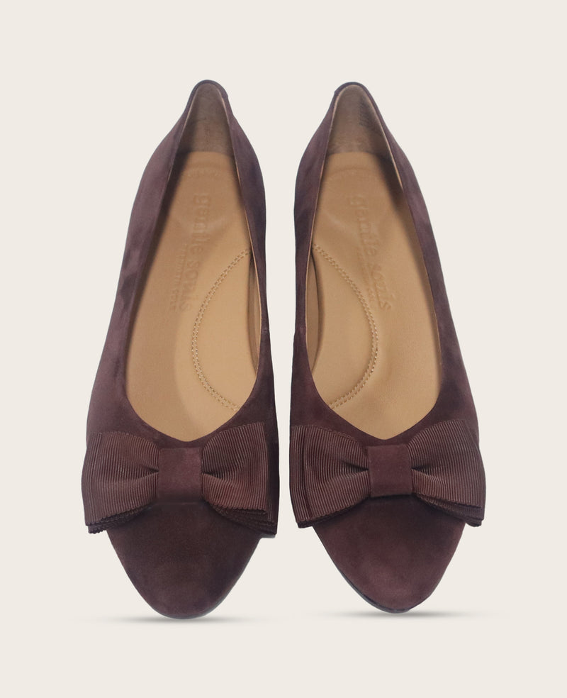 Kenneth Cole - GENTLE SOULS - Atlas Suede Bow Flat WOMENS FLAT for Women