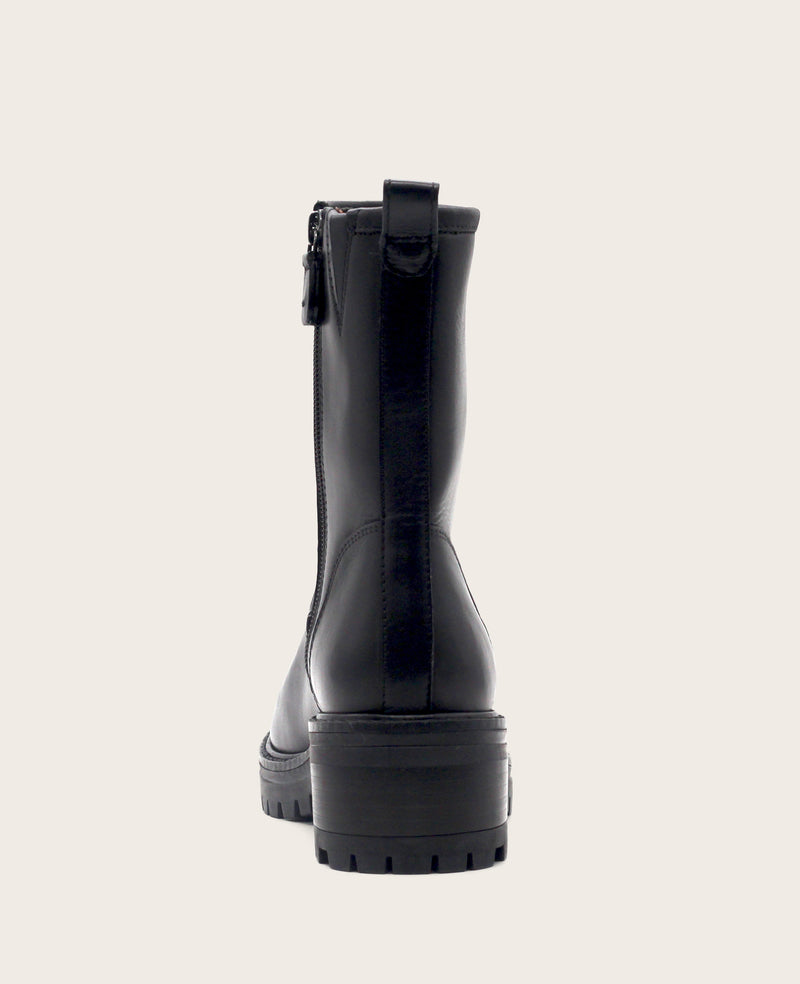 Kenneth Cole - GENTLE SOULS - Bailah Leather Side Zip Lug Boot WOMENS BOOT for Women