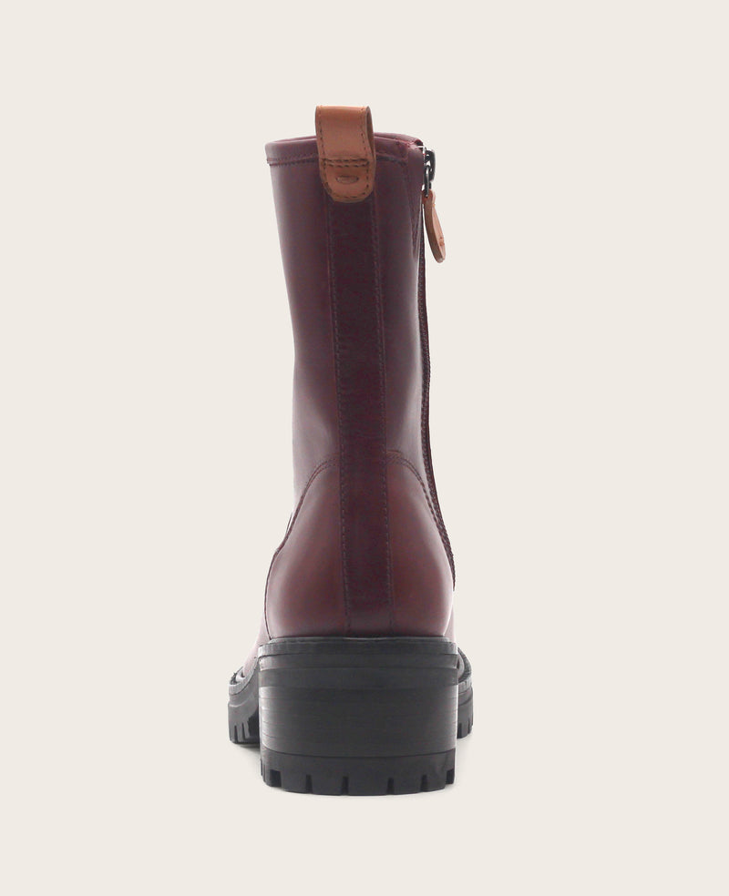 Kenneth Cole - GENTLE SOULS - Bailah Leather Side Zip Lug Boot WOMENS BOOT for Women