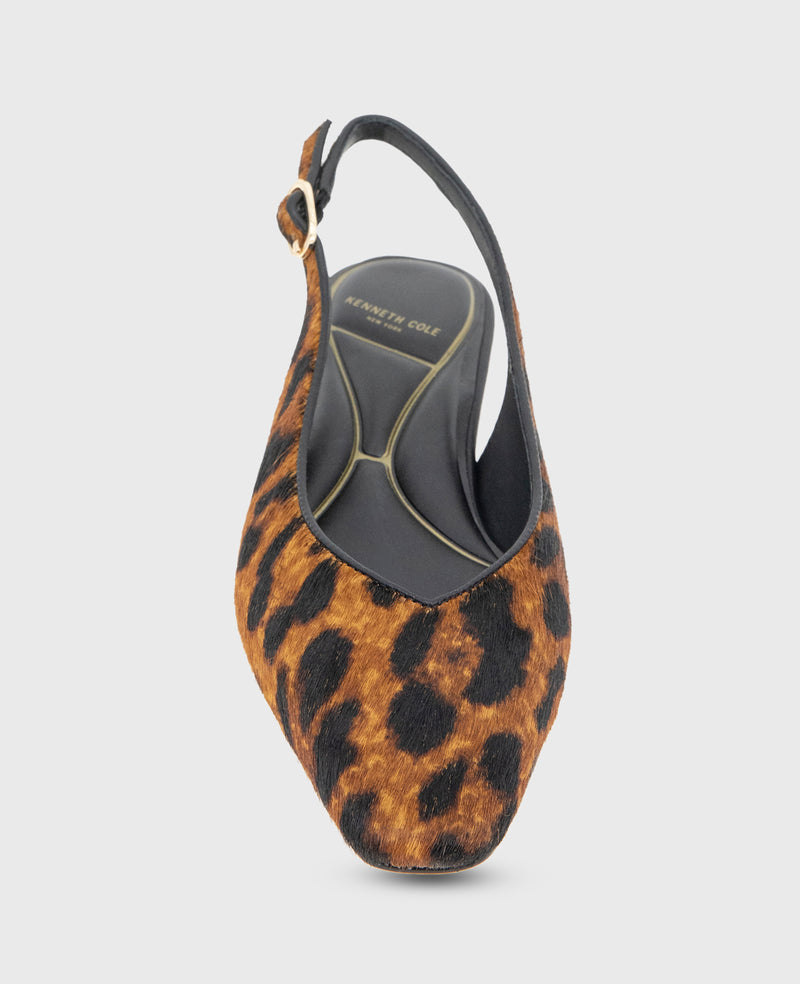 Kenneth Cole - Berkette Leopard Calf Hair Slingback WOMENS FLAT for Women