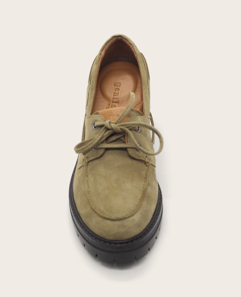 Kenneth Cole - GENTLE SOULS - Brigly Suede Lug Boat Shoe WOMENS FLAT for Women