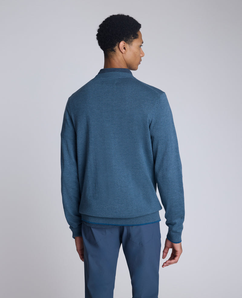 Kenneth Cole - Crewneck Sweater with Tipping Details MENS SWEATER for Men