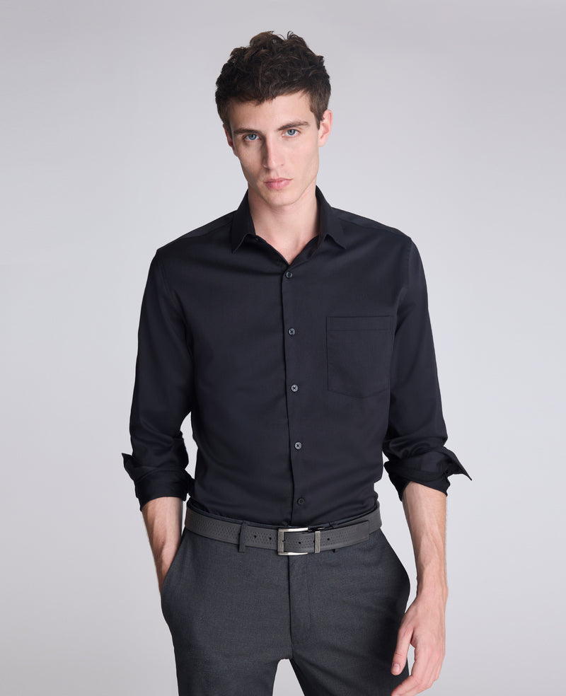 Buy Men's REACTION Slim-Fit Button-Down Dress Shirt, Black