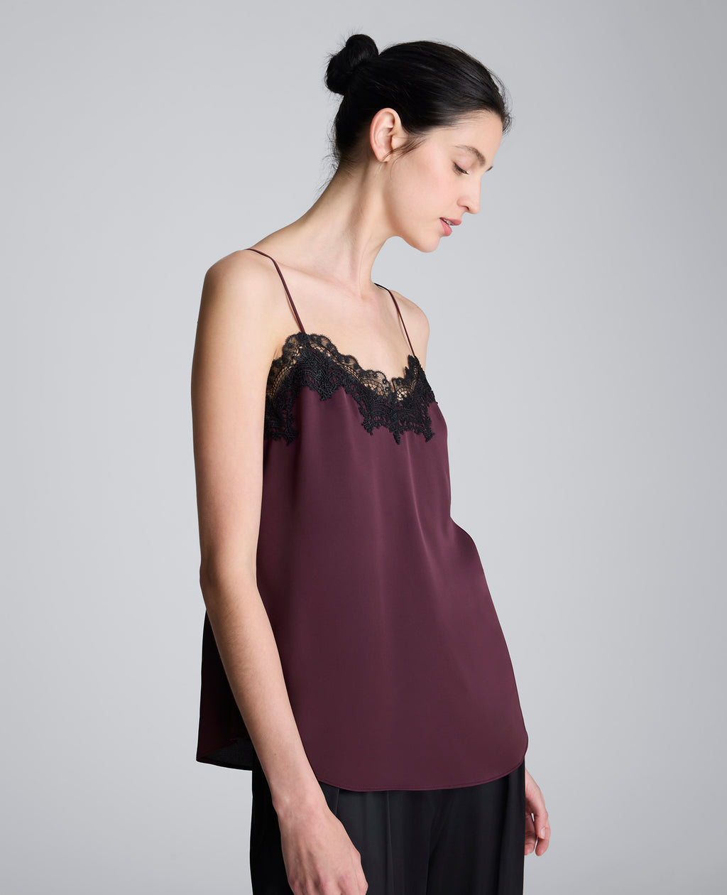 Kenneth Cole - Lace Trim Satin Cami WOMENS TOPS for Women 