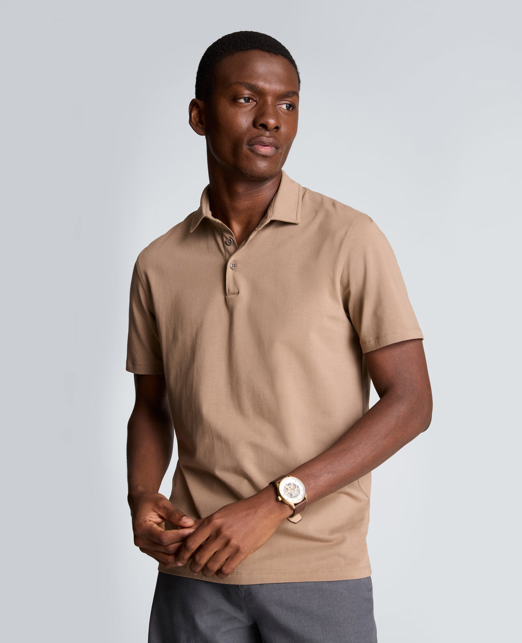 Kenneth Cole - Performance Button Polo MENS SHIRT for Men 
