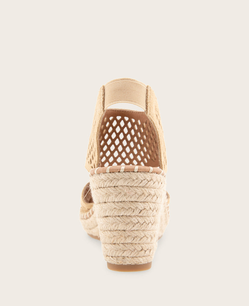 Kenneth Cole - GENTLE SOULS - Cody Perforated Suede Espadrille Wedge WOMENS SANDAL for Women