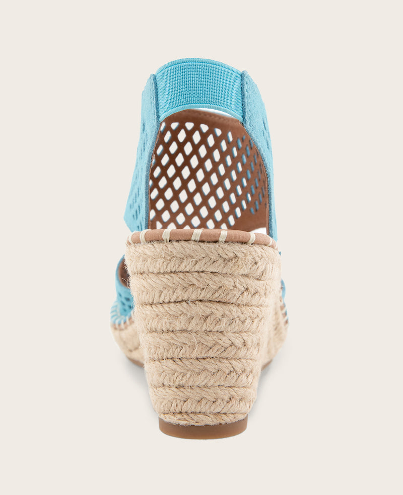 Kenneth Cole - GENTLE SOULS - Cody Perforated Suede Espadrille Wedge WOMENS SANDAL for Women